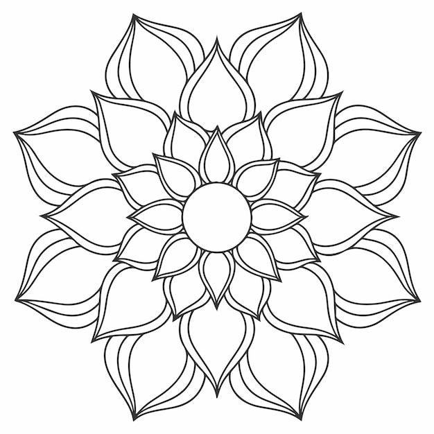 Vector cirkelbloem van mandala met bloemenornamentpatroon