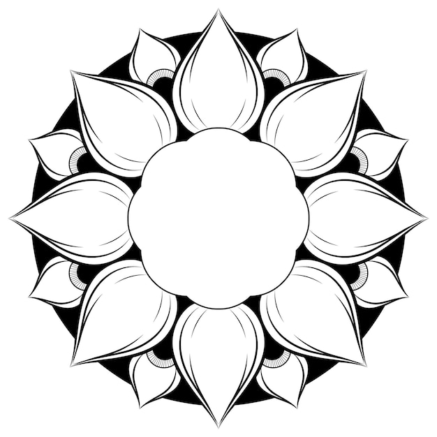 Vector cirkelbloem van mandala met vintage bloemenstijl vectormandala oosters patroon