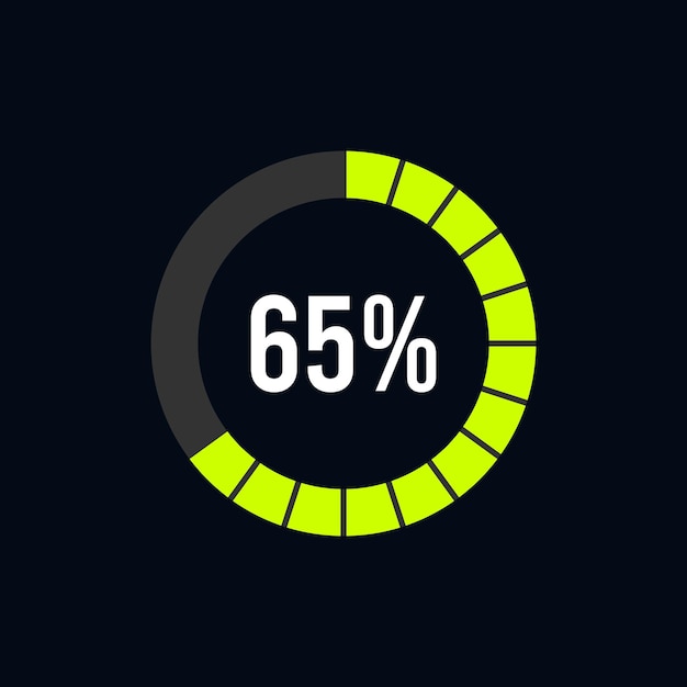 Cirkeldiagram Cirkeldiagrammen Infographic Elementen Laden Voortgang Vectorillustratie