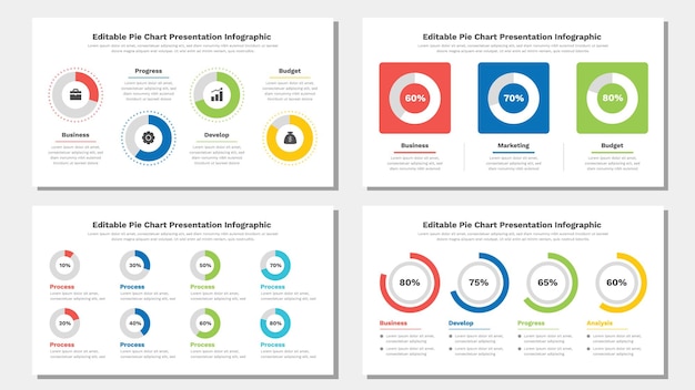 cirkeldiagram infographic presentatiesjabloon