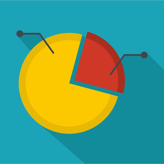 Vector cirkeldiagram pictogram vlakke afbeelding van cirkeldiagram vector pictogram voor elk webdesign