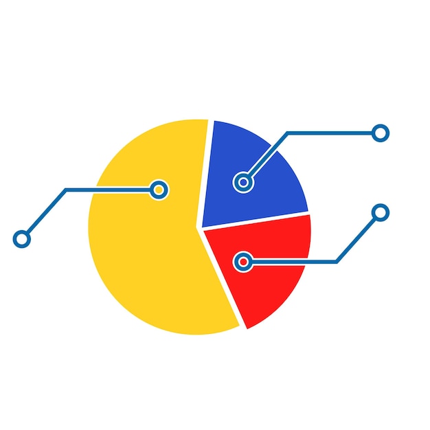 Vector cirkeldiagramsjabloon