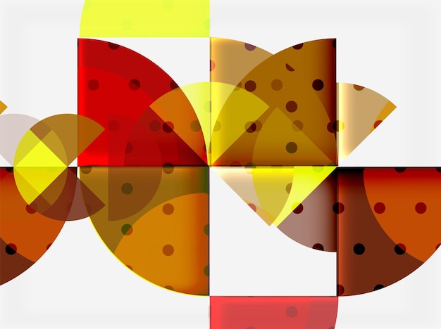 Vector cirkelelementen op zwarte achtergrond vector geometrische sjabloonontwerp