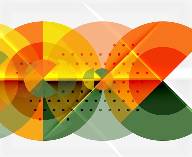 Vector cirkelelementen op zwarte achtergrond vector geometrische sjabloonontwerp