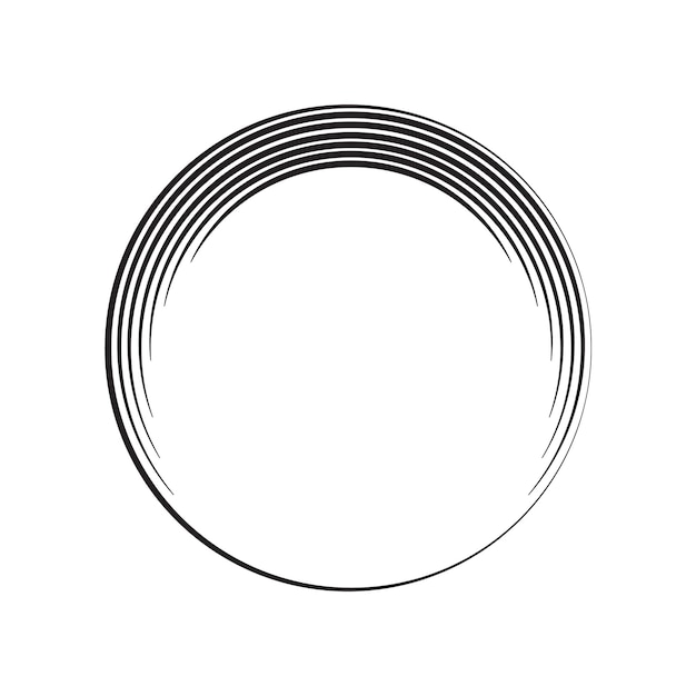cirkelframe met lijnstijl element illustratie