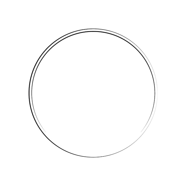 cirkelframe met lijnstijl element illustratie