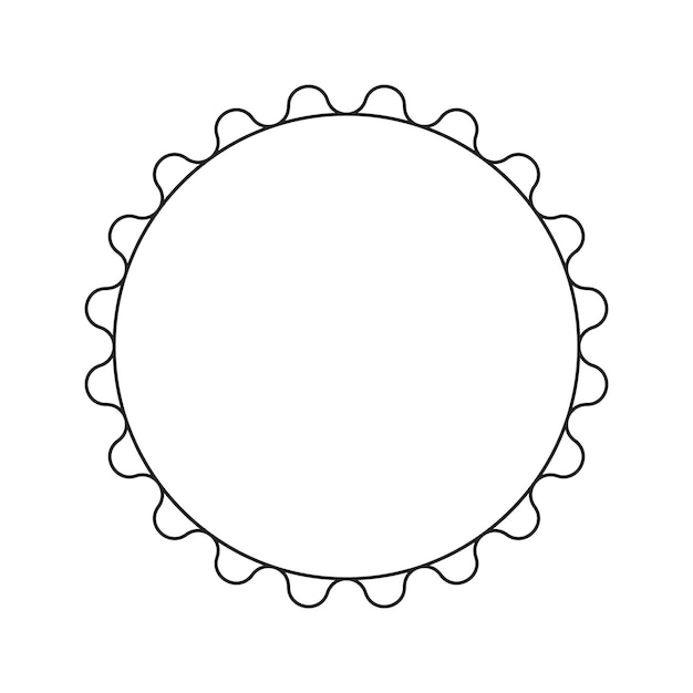 Vector cirkelframe met lijnstijl element illustratie