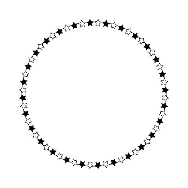 Cirkelframe ronde rand design vormpictogram voor decoratieve vintage doodle element voor design
