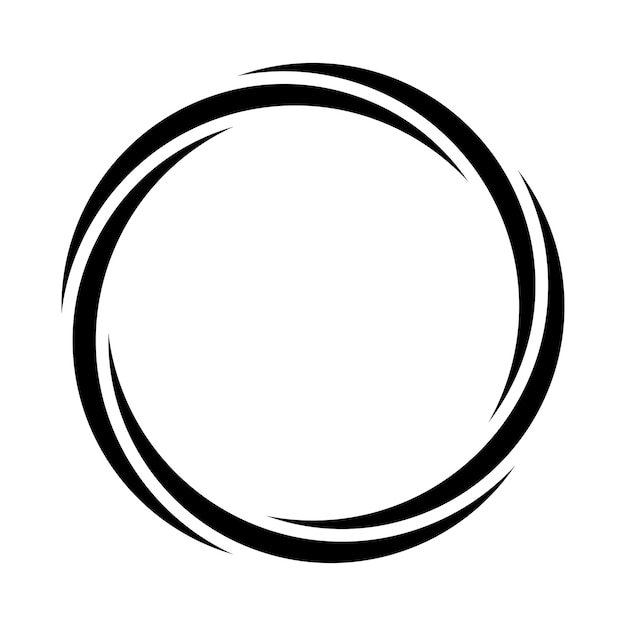 Cirkellijn rond circulaire vector logo snelheid abstracte digitale annulus