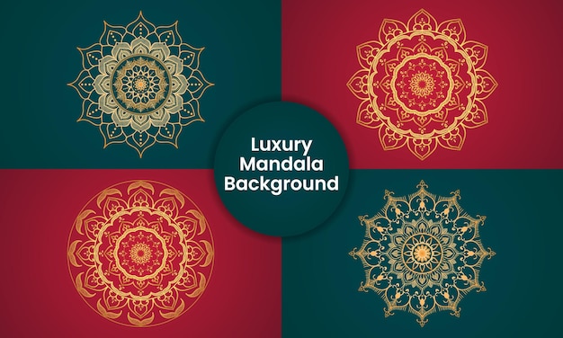 Vector cirkelpatroon creatief luxe ornamentele mandala met gradiëntkleur met unieke achtergrond