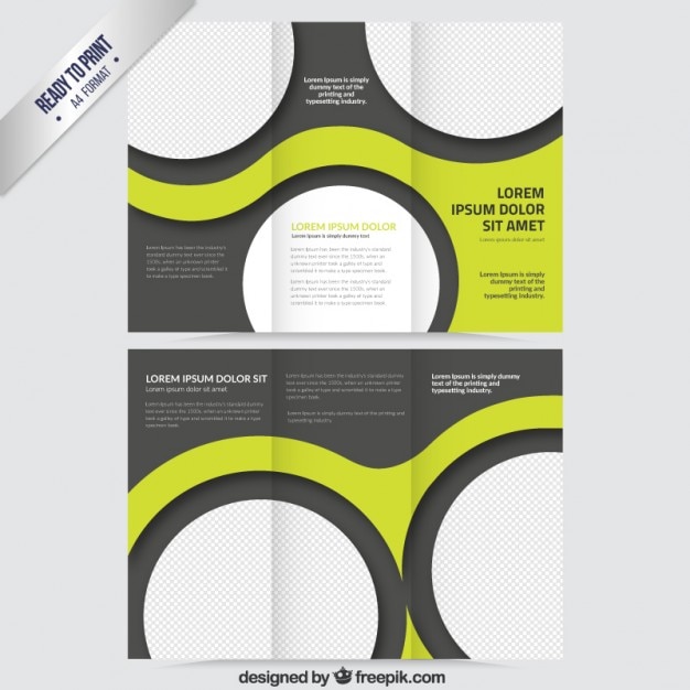 Cirkels brochure in abstracte stijl