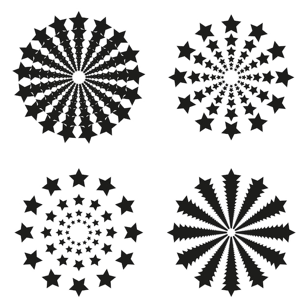 Cirkels van sterren Award achtergrond Sterpictogram Vector illustratie
