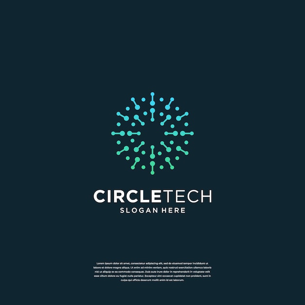 Cirkeltechnologie met molecuul-logosjabloon