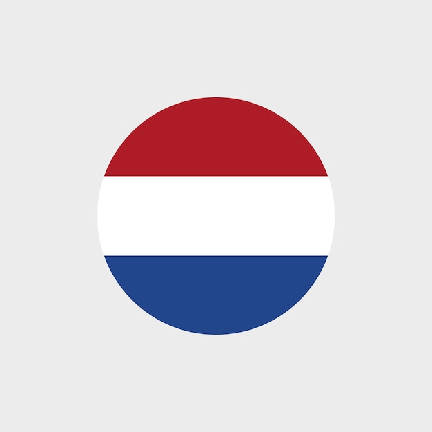 Cirkelvlag van nederland grijze achtergrond