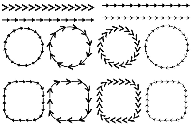 Cirkelvormige pijlen Grafiek pictogram vector set Cursor teken Recycle icon Forward icon Vector illustratie Stock image