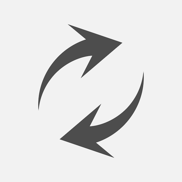 Cirkelvormige pijlen zwart pictogram glyph zwarte pictogrammen op witte achtergrond silhouet voor mobiele apps de pict