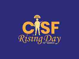 Vector cisf rising day creative mnemonic logo name template design poster banner social media advertising