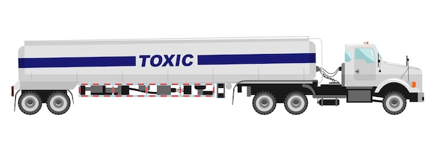 Cistern Truck Carrying Toxic Chemical Hazardous Radioactive Dangerous Substances Icon