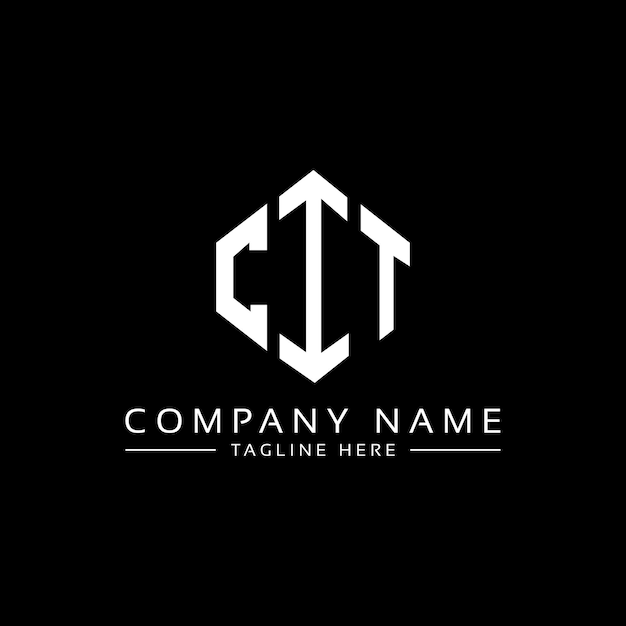CIT letter logo design with polygon shape CIT polygon and cube shape logo design CIT hexagon vector logo template white and black colors CIT monogram business and real estate logo