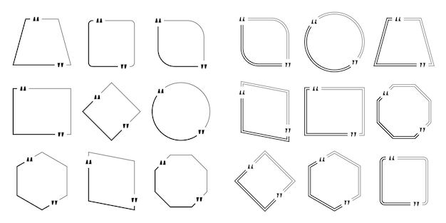 Citaat vak frame op witte achtergrond