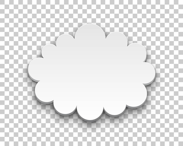 Citaatstijl vorm wolk doorzichtige achtergrond leegte ruimte voor het invoegen van woorden en zinnen vector illustratie