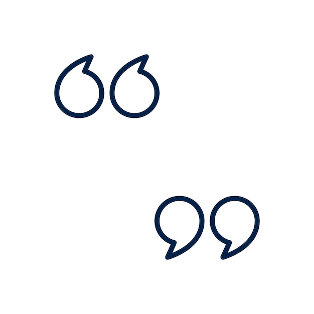 Citaten icoon citaten zwart geïsoleerde symbolen vector illustratie