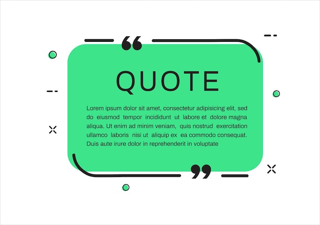 Citeer frames sjablonen citeer tekst bubbels Modern design Vector illustratie