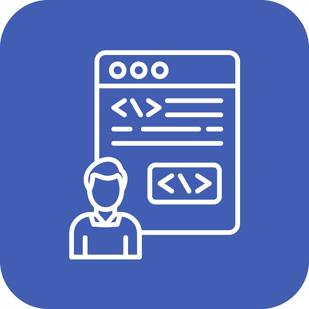 Citizen Developer Mannelijke icoon vector afbeelding Kan worden gebruikt voor No Code