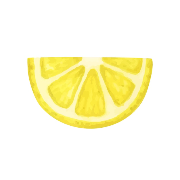 Citroen aquarel Vector schijfje citroen