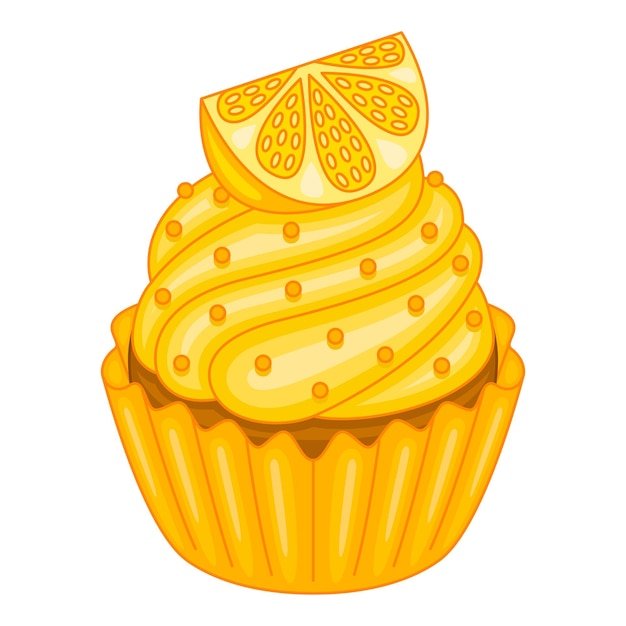 Citroen Cupcake in vectorillustratie