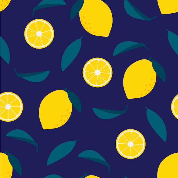 Citroen naadloze patroon vectorillustratie Vector fruite illustration