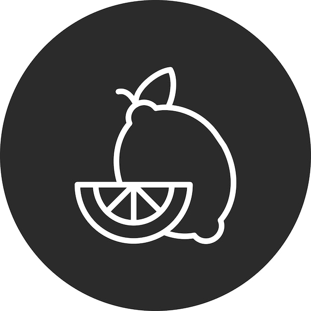 Citroen vector icoon illustratie van vruchten en groenten iconset