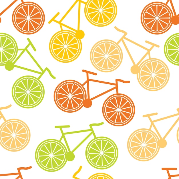 Citrus fietsen naadloos patroon