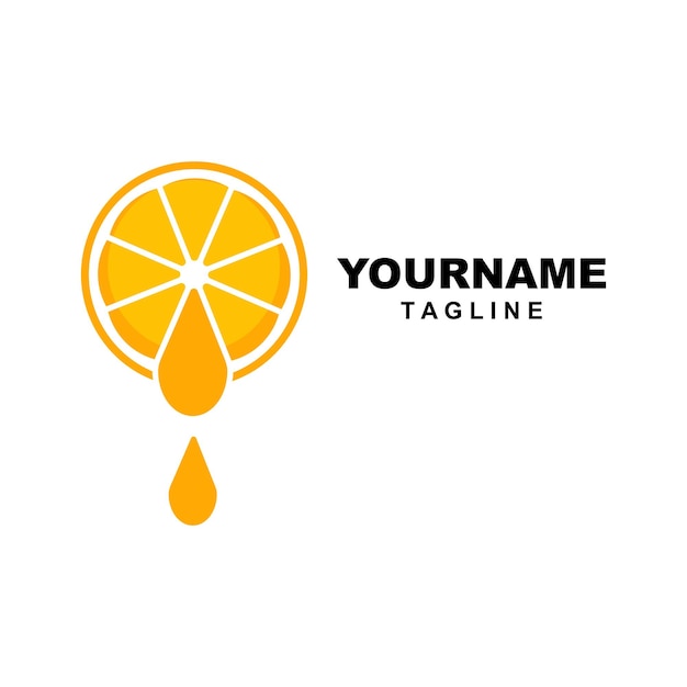 Citrus flat vector icon Lemon orange flat vector icon brand company