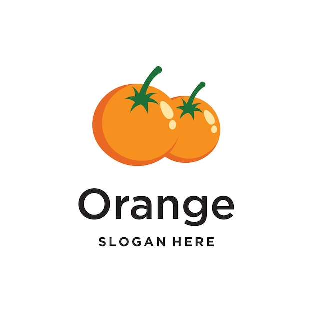 Citrus logo design with creative concept Premium Vector