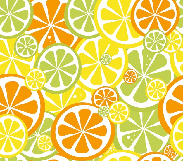 ベクトル 柑橘類のシームレスなパターン