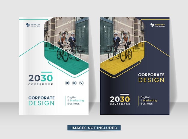 Шаблон дизайна обложки бизнес-книги на фоне города в формате а4 можно адаптировать к рекламному плакату журнала с годовым отчетом