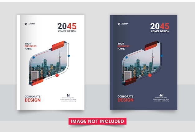 City background business book cover design template set