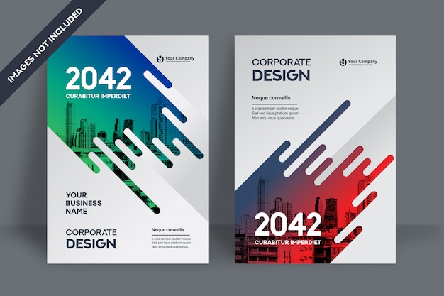 벡터 도시 배경 비즈니스 책 표지 디자인 서식 파일