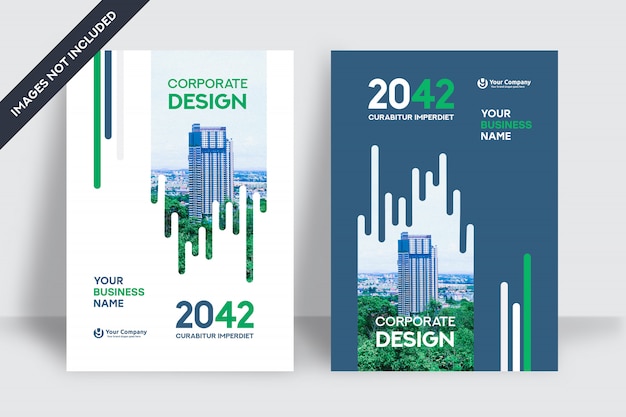 City background business book cover design template