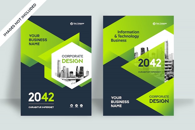 City Background Business Book Cover Design Template