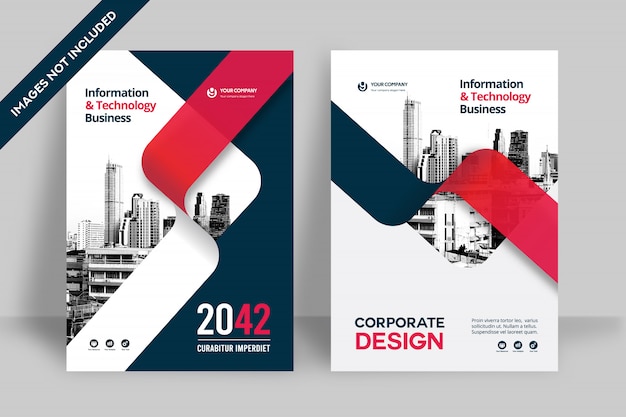 City background business book cover design template