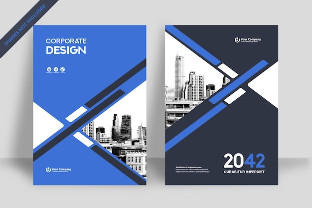 Vector city background business book cover design template