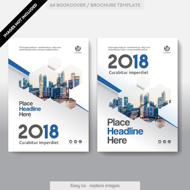 City background business book cover ontwerp sjabloon