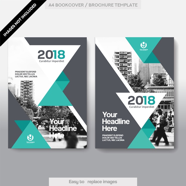 Vector city background business book cover ontwerp sjabloon