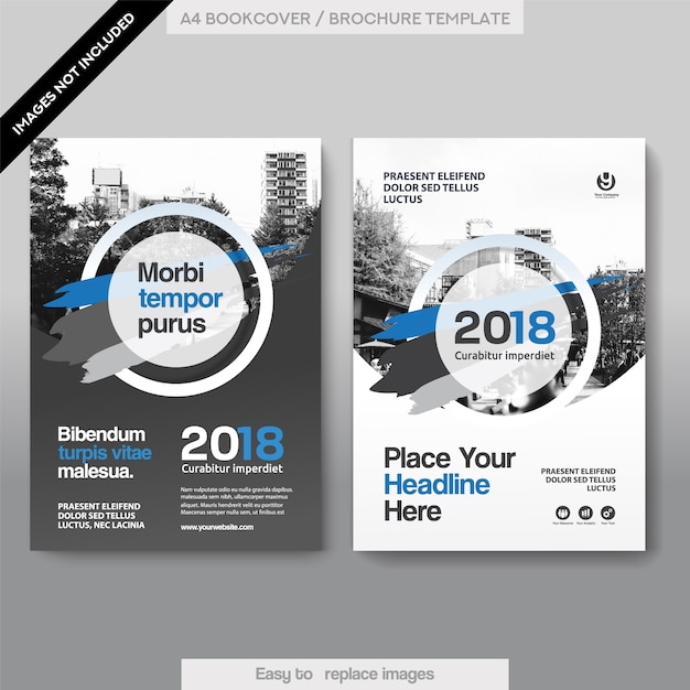 Vector city background business book cover ontwerp sjabloon