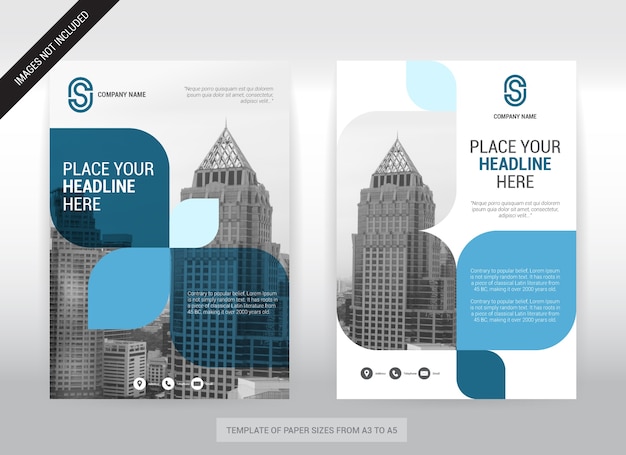 City background business cover design template.