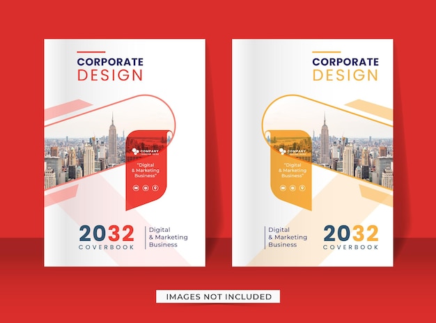 City background business flyer book cover design template in a4 size