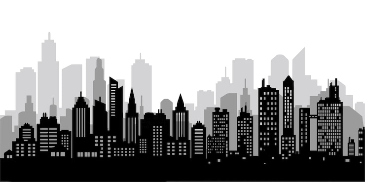 Vector city background city silhouette wallpaper