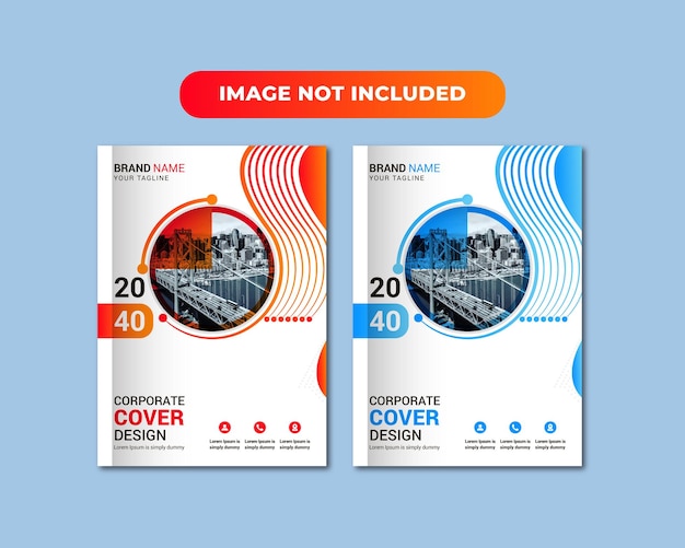 City background corporate book cover design template